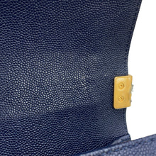 Load image into Gallery viewer, CHANEL Boy Chanel ChainShoulder Bag NavyA67085 Caviar Leather Size 20