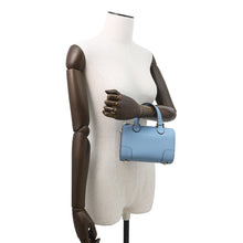 将图像加载到图库查看器中,Valextra Valextra Babila Micro Shirt BlueV5L30 Leather