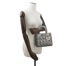 将图像加载到图库查看器中,Dior MY ABCDIOR Lady Dior Cannage MetalicGrayM05380WEC Lambskin Size Small