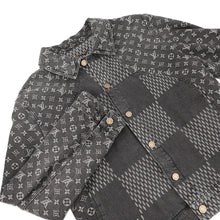 将图像加载到图库查看器中,LOUIS VUITTON LOUIS VUITTON x NIGO Giant Damier Waves Monogram Denim Jacket Size 54 Black1A88WW Cotton100%