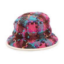 将图像加载到图库查看器中,GUCCI Spicy Check Hat Size M/22.4" Multicolor728469 Wool 51% Acryl 25% Nylon 14% Mohair 8% Polyester 1% Cotton 1%