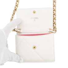 将图像加载到图库查看器中,CHANEL CHANEL19 Chain coin purse WhiteAP1787 Lambskin