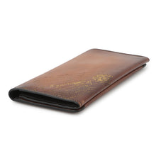 将图像加载到图库查看器中,Berluti Espace Scritto Long Wallet Brown Venice Scritto Leather