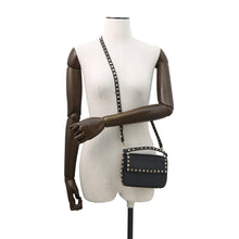 将图像加载到图库查看器中,Valentino Garavani Rock Studded 2-Way Bag BlackXW2P0W07VSH Leather