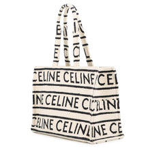 将图像加载到图库查看器中,CELINE Kabataís Tote Bag White/Black196762EG8 Cotton Size Large