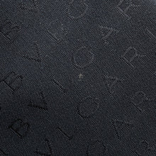 将图像加载到图库查看器中,BVLGARI Logomania Shoulder Pouch Black Canvas Leather