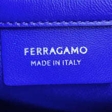 Load image into Gallery viewer, Ferragamo Logo Handbag Blue214988 Fabric