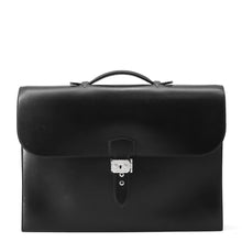 将图像加载到图库查看器中,HERMES Sac A Depeches Black Box Calf Leather Size 41