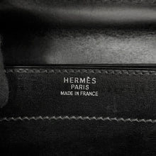 将图像加载到图库查看器中,HERMES Sac A Depeches Black Box Calf Leather Size 41