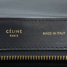 将图像加载到图库查看器中,CELINE Trapeze 2WAYBag Black Crocodile Embossed Leather Suede