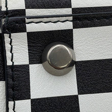 将图像加载到图库查看器中,Dior Lady's Dior Checkered 2-Way Bag White/Black Leather Size Medium