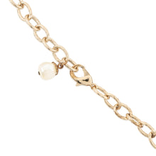 Load image into Gallery viewer, DOLCE&GABBANA Ribbon motif Pendant Gold Metal Rhinestone Faux Pearl