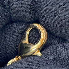 Load image into Gallery viewer, DOLCE&GABBANA Ribbon motif Pendant Gold Metal Rhinestone Faux Pearl