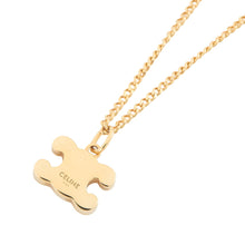 Load image into Gallery viewer, CELINE Triomphe Rhinestone Necklace Gold460GB6BZI Metal Rhinestone
