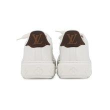 将图像加载到图库查看器中,LOUIS VUITTON Time Out Line Sneakers White/Brown1AAP6C Calf Leather Size 35.5