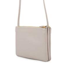 Load image into Gallery viewer, CELINE Trio Shoulder Bag Gray171453 Leather Size Large