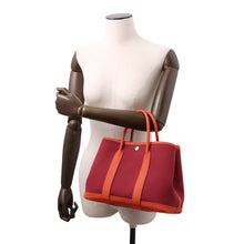 Load image into Gallery viewer, HERMES Garden Party Rouge Grenat/Orange Poppy Toile H Negonda Leather Size TPM