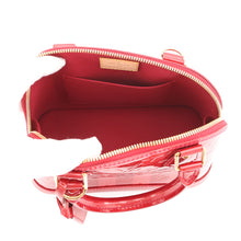 Load image into Gallery viewer, LOUIS VUITTON Alma VernisRayures Pomme D'amour RayuresM91593 Monogram Vernis Leather Size BB