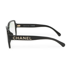 将图像加载到图库查看器中,CHANEL Square Shape Blue Light Cut Grass BlackA71520 Plastic Size 56□17 140