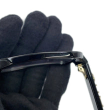 将图像加载到图库查看器中,CHANEL Square Shape Blue Light Cut Grass BlackA71520 Plastic Size 56□17 140