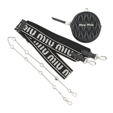 将图像加载到图库查看器中,MIUMIU Matelassé Round Shoulder Bag Black5BH191 Nappa Leather