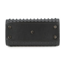 将图像加载到图库查看器中,SAINT LAURENT PARIS Studded 2way Handbag Black Leather Size Nano