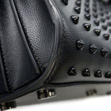将图像加载到图库查看器中,SAINT LAURENT PARIS Studded 2way Handbag Black Leather Size Nano