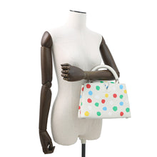 Load image into Gallery viewer, LOUIS VUITTON Capucines LVxYK White/MulticolorM21637 Taurillon Leather Painted Dot Size BB