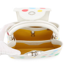 Load image into Gallery viewer, LOUIS VUITTON Capucines LVxYK White/MulticolorM21637 Taurillon Leather Painted Dot Size BB