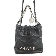 将图像加载到图库查看器中,CHANEL CHANEL22 ChainShoulder Bag BlackAS3980 Shiny Calf Leather Size Mini