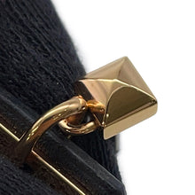 将图像加载到图库查看器中,HERMES As de Coeur Heart Motif Earrings Black Gold Plated