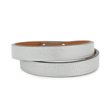 将图像加载到图库查看器中,HERMES Mini Kelly Double Tour Bracelet Size T2 Argent Chevre Shamqila