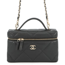 将图像加载到图库查看器中,CHANEL Matelasse Vanity 2-Way Bag BlackAP4936 Caviar Leather