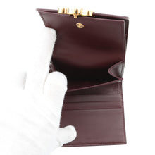 将图像加载到图库查看器中,CELINE Small flap wallet Triomphe Deep burgundy10D783GVE.28DG Goatskin Leather