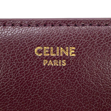 将图像加载到图库查看器中,CELINE Small flap wallet Triomphe Deep burgundy10D783GVE.28DG Goatskin Leather