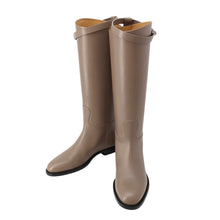 Load image into Gallery viewer, HERMES Jumping Short Boots Etoupe Box Calf Leather Size 37 1/2