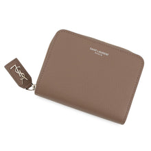 将图像加载到图库查看器中,SAINT LAURENT PARIS Rive Gauche Compact Zip Wallet Greige603081 Leather