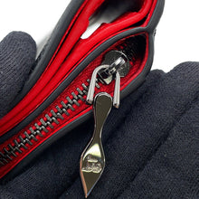 将图像加载到图库查看器中,Christian Louboutin Paloma Bifold Wallet Long Clothes Black/Red3195086 Leather/Rubber