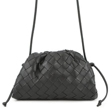 将图像加载到图库查看器中,Bottega Veneta The Pouch INTRECCIATO Shoulder Bag Black585852 Lambskin Size Mini
