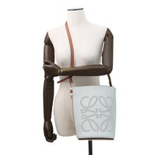Load image into Gallery viewer, LOEWE Anagram Gate Bucket Shoulder Bag Light Blue/Brown309.22BZ57 Leather