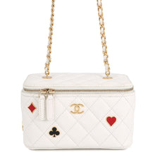 将图像加载到图库查看器中,CHANEL Matelasse Vanity Trump Chainshoulder Bag WhiteAP3079 Caviar Leather