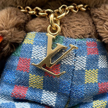 将图像加载到图库查看器中,LOUIS VUITTON Bag Charm・LV Louis Bear Brown/BlueM03178 Fake fur