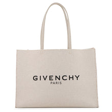 将图像加载到图库查看器中,Givenchy Logo tote bag IvoryBB50U5B1TS257 Canvas Size Large
