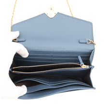 Load image into Gallery viewer, FENDI Zucca Pattern F is FENDI Chain Long Wallet Blue8M0365 Leather