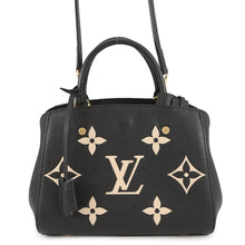 将图像加载到图库查看器中,LOUIS VUITTON Montaigne Noir/BeigeM45778 Monogram Empreinte Leather Size BB