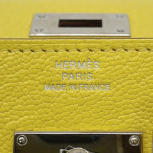 将图像加载到图库查看器中,HERMES Kelly wallet long to go Lime Chevre Myzore Goatskin