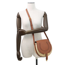 将图像加载到图库查看器中,Chloe Mercy Shoulder Bag Beige/BrownCHC220S735G5825M Raffia Leather