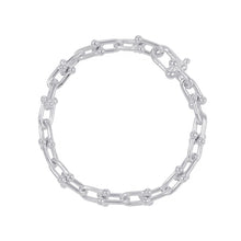 将图像加载到图库查看器中,TIFFANY&Co. Hardware Link Bracelet Size Small60153084 SV925