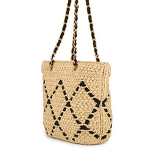 将图像加载到图库查看器中,CHANEL Shopping Bag Tote Bag Black/BeigeAS5811 Raffia Size Small