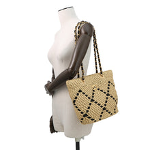 将图像加载到图库查看器中,CHANEL Shopping Bag Tote Bag Black/BeigeAS5811 Raffia Size Small